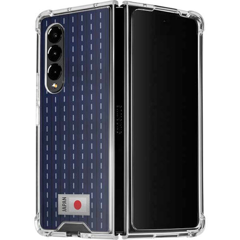 Japan Soccer Flag Galaxy Z Fold4 5G Clear Case